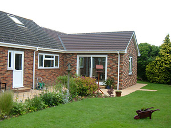 Small single storey extension in brick
